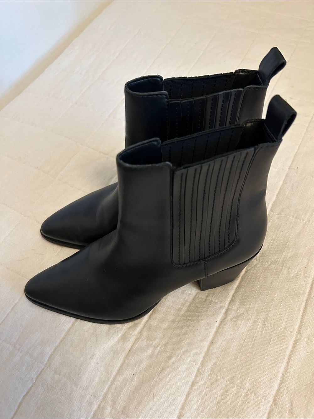 Lucky Brand Heeled Ankle Boots • W9 • Black Leather